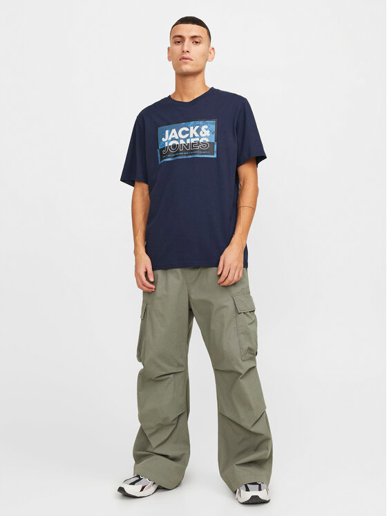 Jack&Jones Jack&Jones Majica Logan 12253442 Mornarsko modra Standard Fit