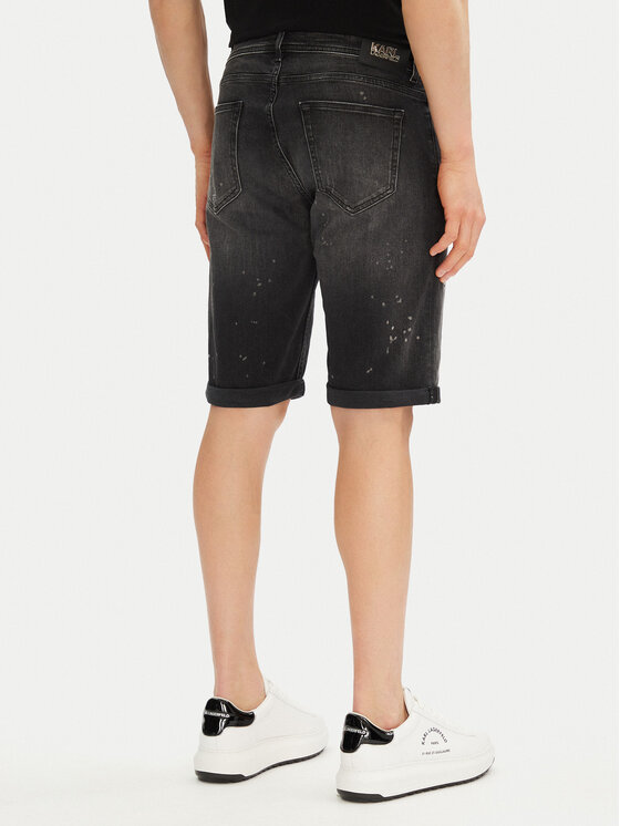 KARL LAGERFELD KARL LAGERFELD Джинсові шорти 265820 552832 Чорний Slim Fit