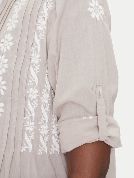 Selmark Selmark Rochie de vară BC196 Bej Relaxed Fit