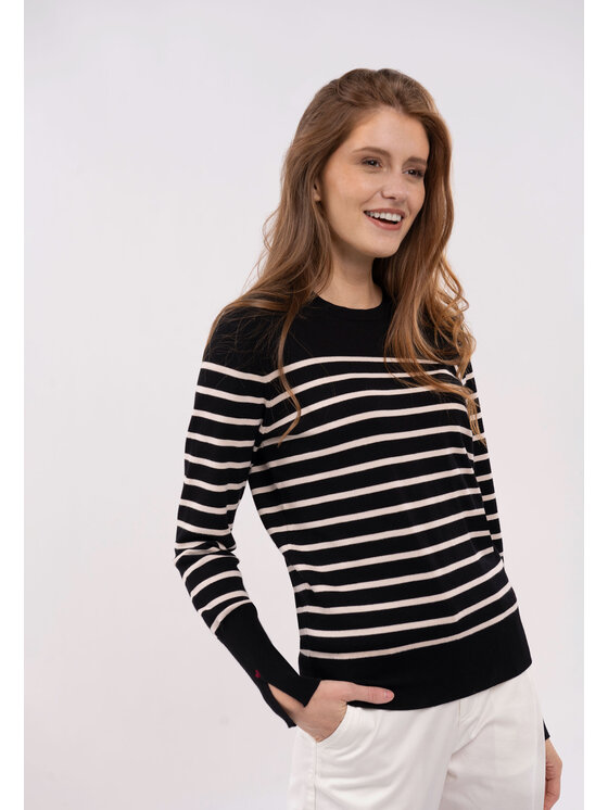Volcano Volcano Sweter S-KOMI Czarny Regular Fit