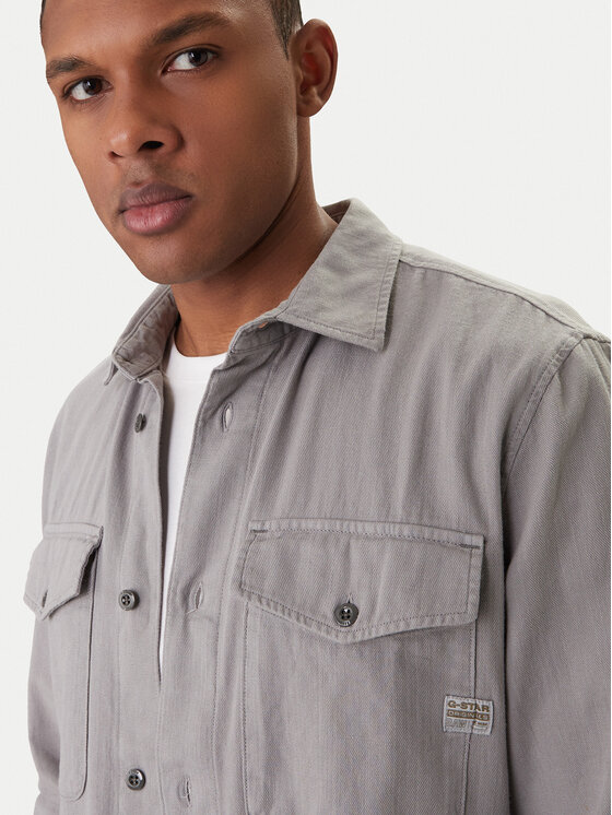 G-Star Raw G-Star Raw Košile Marine D24963-D454 Šedá Slim Fit