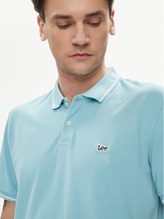 Lee Lee Polo 112349952 Niebieski Regular Fit