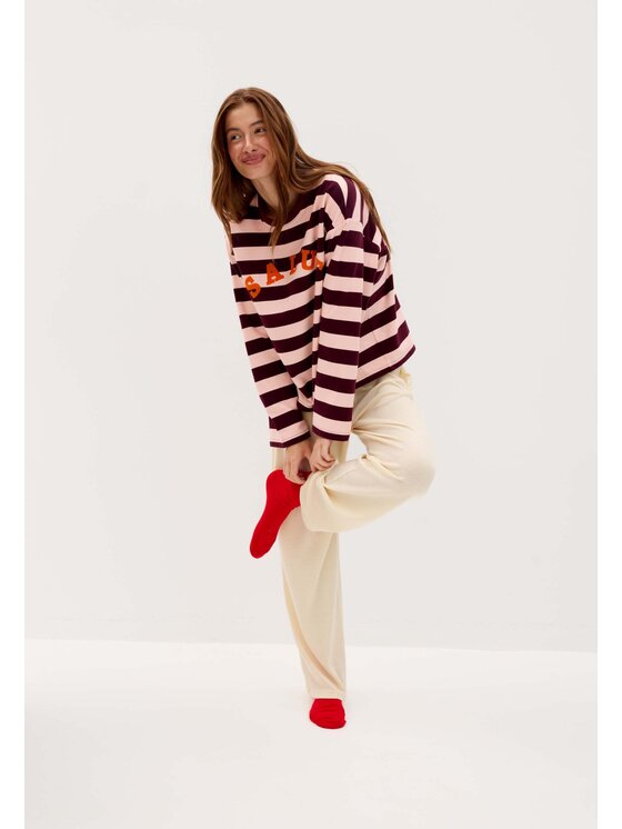 Mirons Mirons Longsleeve Print Kolorowy Regular Fit