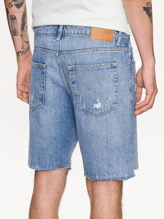 Only & Sons Only & Sons Džínsové šortky 22024981 Modrá Loose Fit