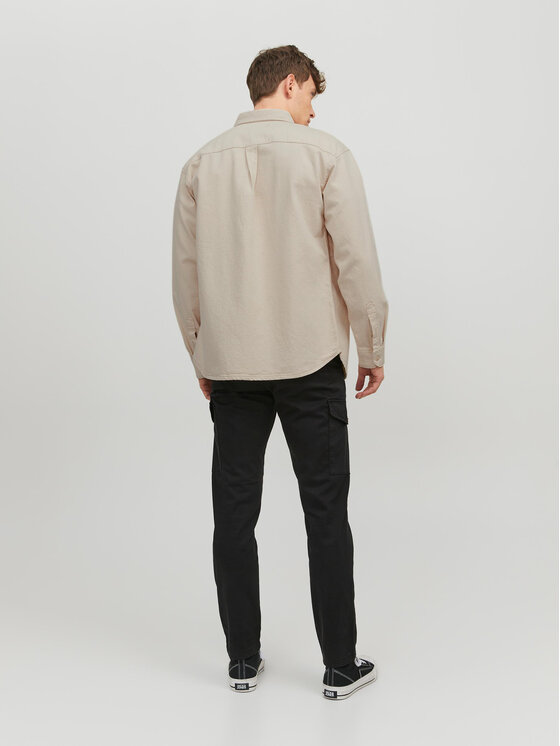 Camicia di jeans 12224331 Beige Regular Fit