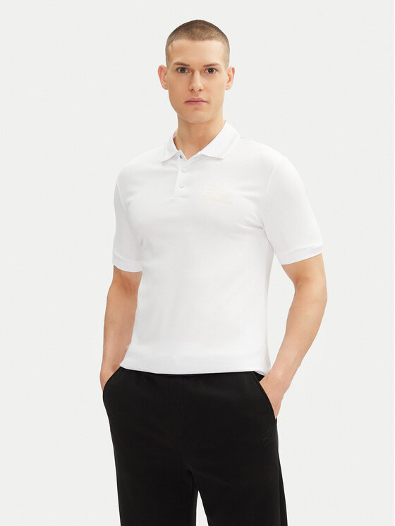 EA7 Emporio Armani Polokošeľa 7M000300 AF13739 U0002 Biela Slim Fit