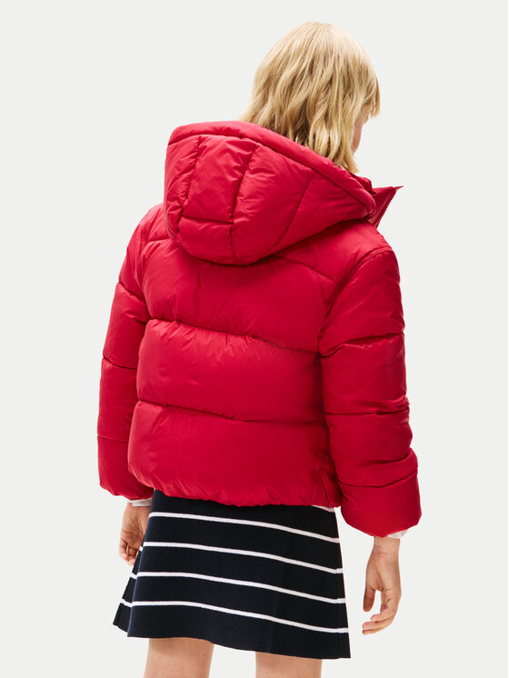 Tommy Hilfiger Tommy Hilfiger Ziemas jaka KG0KG08759 S Sarkans Regular Fit