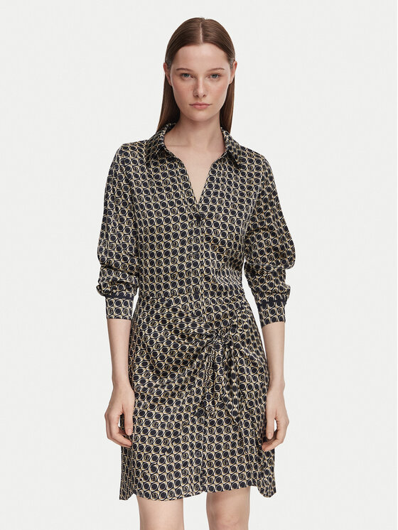 Guess Rochie tip cămașă W4YK35 WF1T2 Bleumarin Regular Fit
