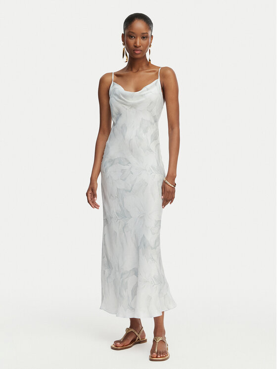 Guess Guess Kokteilinė suknelė W6GK94 W2266 Šviesiai mėlyna Slim Fit