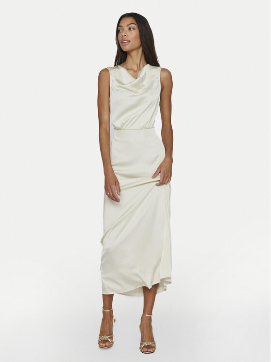 Vila Vila Coctailkleid Ravenna 14094685 Beige Regular Fit