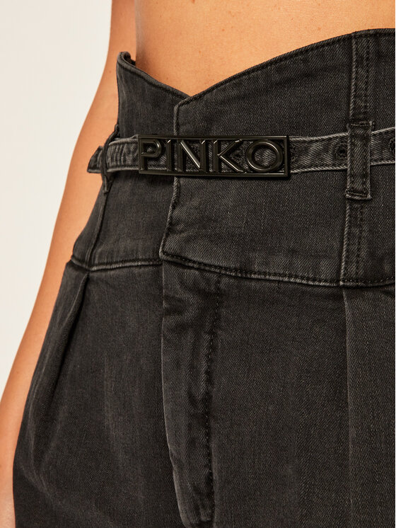 PINKO Pinko Straight Fit Farmer Ariel AI 20-21 PDEN 1J10GP Y6FG Fekete Straight Fit