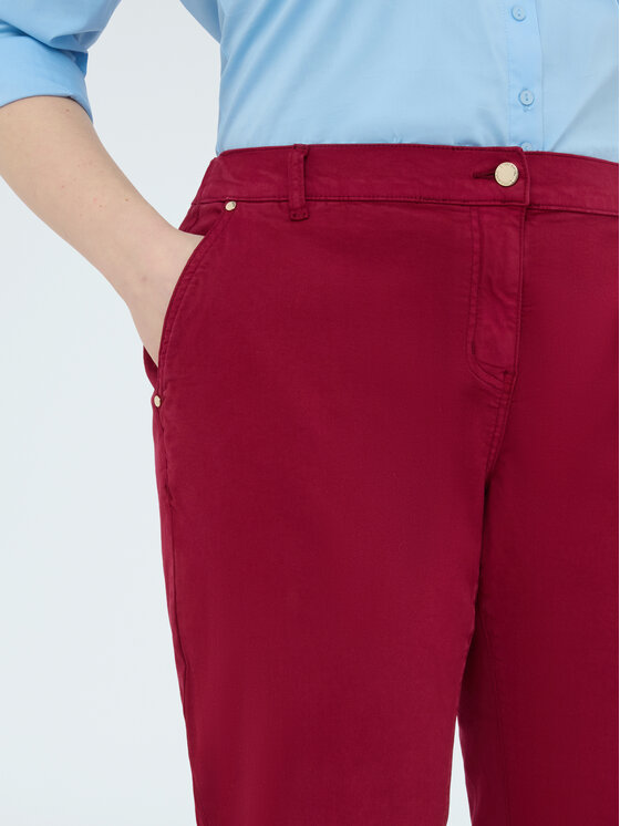 Fiorella Rubino Fiorella Rubino Spodnie materiałowe P712T005165N019 Bordowy Regular Fit