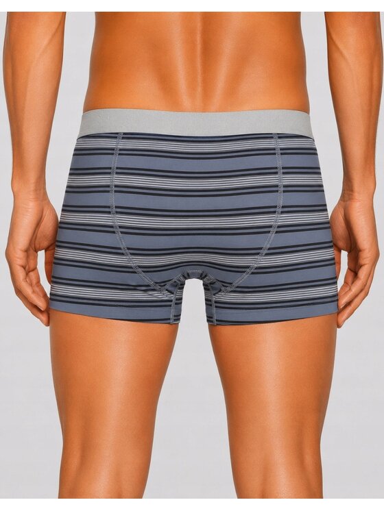 Wrangler Wrangler Bokserki Jarman 3 Pack Cotton Elastane Trunks Szary