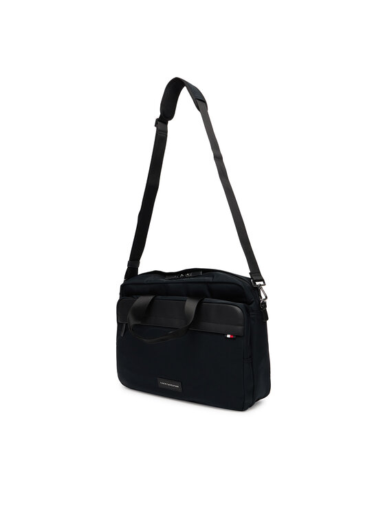 Tommy Hilfiger Tommy Hilfiger Torba na laptopa Th Nylon Workbag AM0AM13619 Czarny