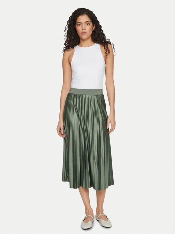 Vila Vila Fustă plisată Nitban 14063241 Verde Regular Fit