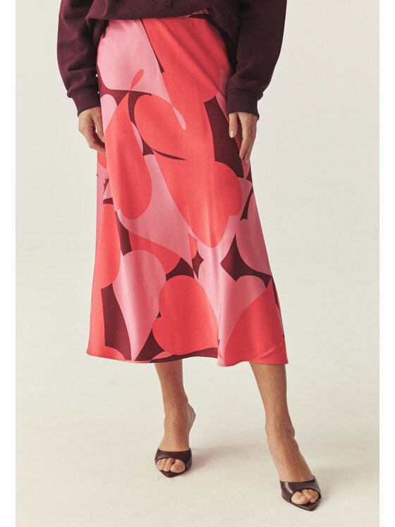 TATUUM TATUUM Spódnica maxi LILA Czerwony Close Fit