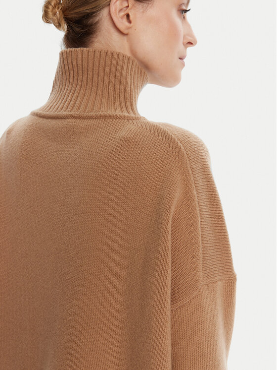 Weekend Max Mara Weekend Max Mara Krekls ar augstu apkakli Borgia 2525366112 Bēšs Relaxed Fit
