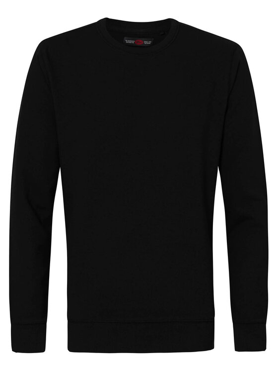 Petrol Industries Bluză M-NOOS-SWR002 Negru Regular Fit