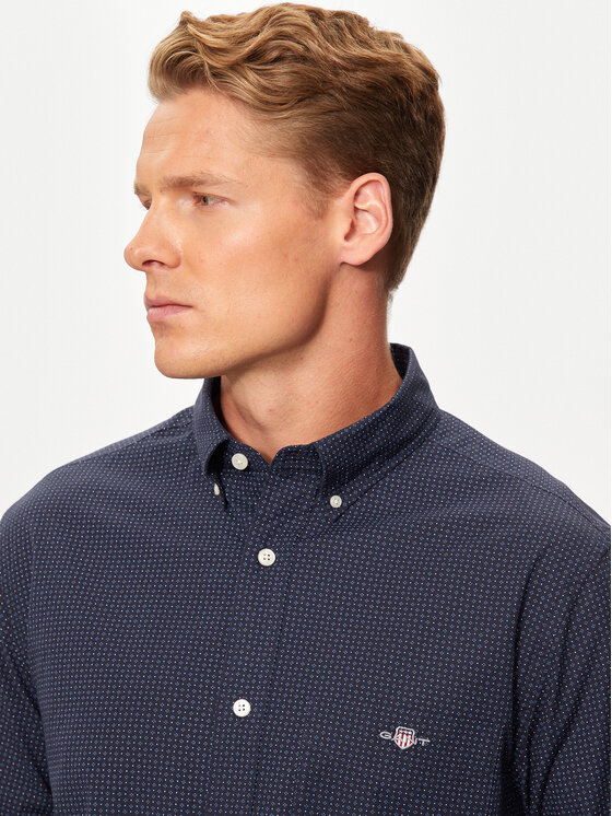 Gant Gant Košulja 3240160 Tamnoplava Regular Fit
