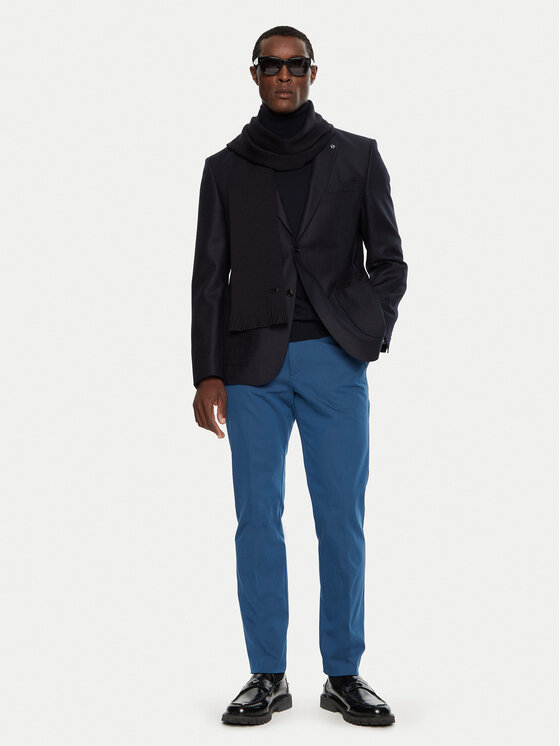 BOSS Boss Medžiaginės kelnės Kaito1_T 50487754 Mėlyna Slim Fit