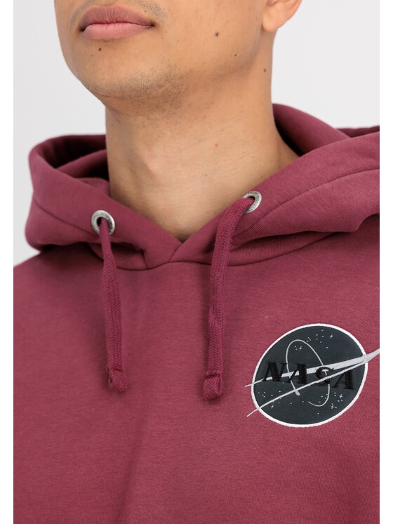 Alpha Industries Alpha Industries Bluza Dark Side Hoodie Bordowy Regular Fit