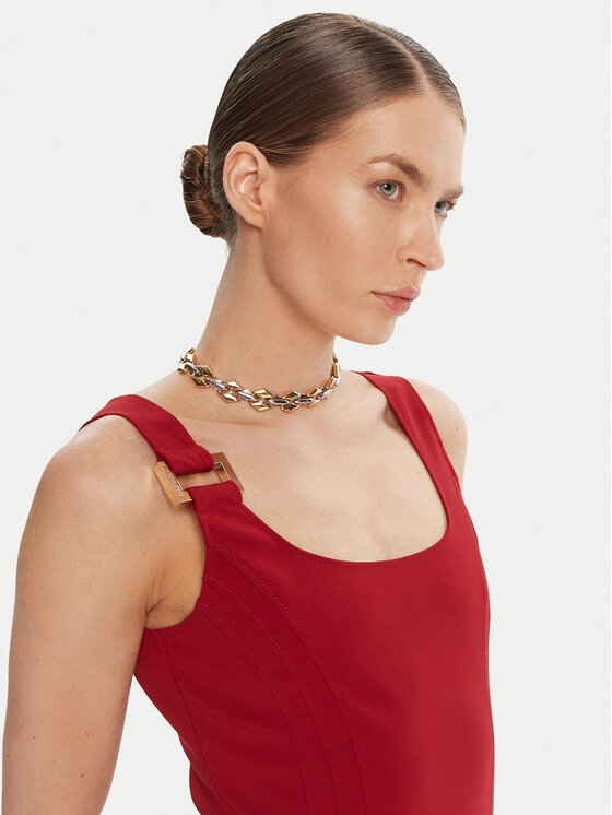 Patrizia Pepe Patrizia Pepe Koktel haljina 8A1514 A6F5 Crvena Regular Fit