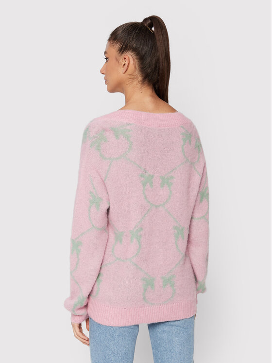 Pinko Pinko Sweter Marisol 1G17UD A007 Różowy Oversize