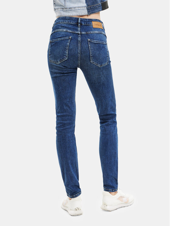 Desigual Desigual Džinsi 23SWDD21 Tumši zils Skinny Fit