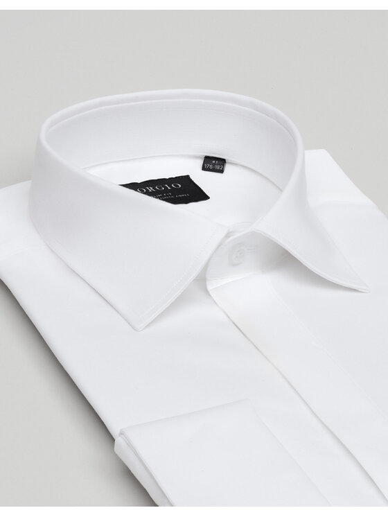 Borgio Borgio Koszula mozza Biały Slim Fit