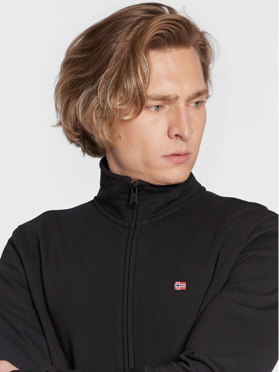 Napapijri Napapijri Majica dugih rukava Balis NP0A4GBA Crna Regular Fit