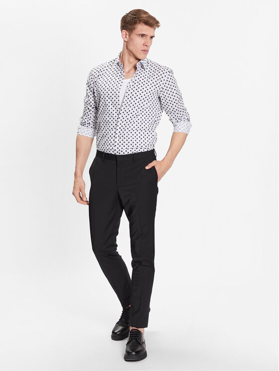 HUGO Hugo Koszula 50496126 Biały Slim Fit