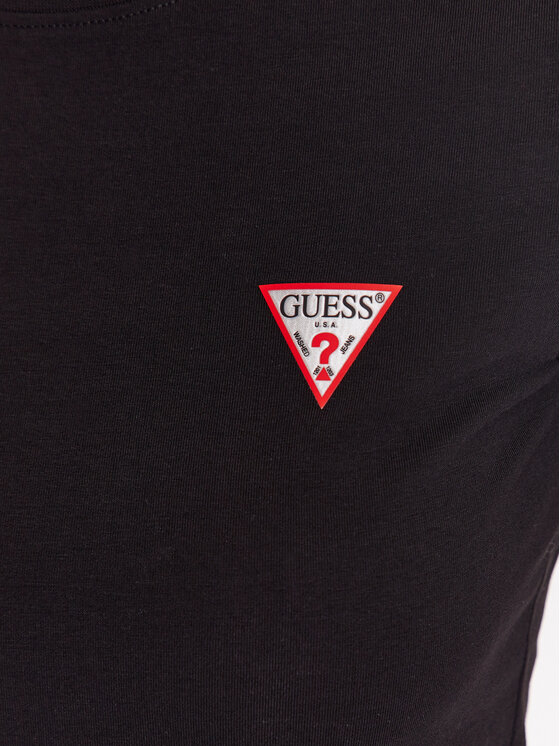 Guess Guess T-krekls W2YI44 J1314 Melns Slim Fit