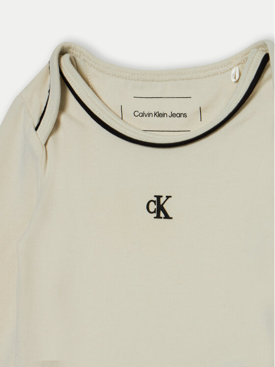 Calvin Klein Jeans Calvin Klein Jeans Komplet dziecięcy Monogram Starter IN0IN00011 Écru Regular Fit