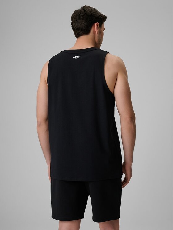 4F 4F Tank top 4FRSS26TSLEM331-20S Czarny Regular Fit