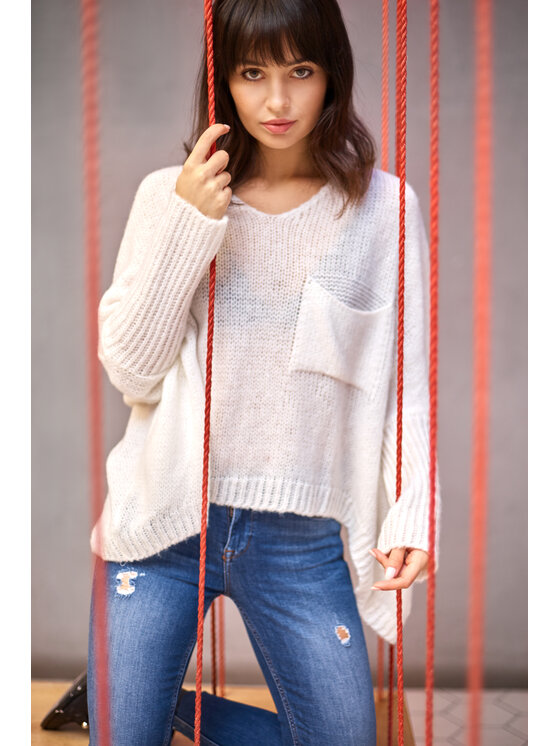 BeWear BeWear Svetr bk018 Écru Custom Fit
