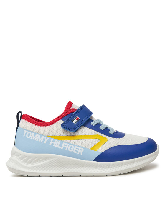 Tommy Hilfiger Tommy Hilfiger Sneakersy Low Cut Lace-Up/Velcro Sneaker T1B9-33868-1756 S Biały