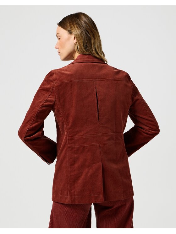 Wrangler Wrangler Kurtka damska Blazer Jacket Bordowy Regular Fit