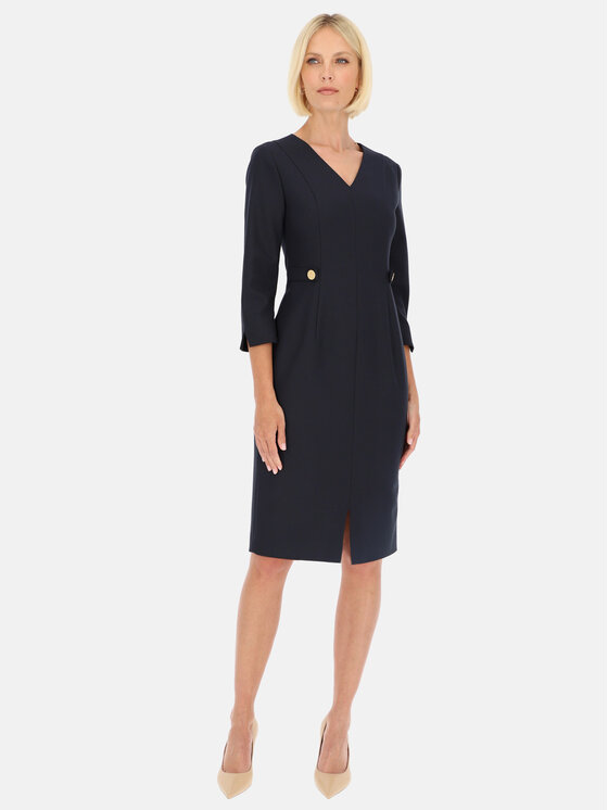 Potis & Verso Potis & Verso Sukienka codzienna Rena Granatowy Slim Fit