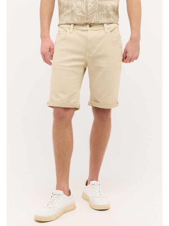 Mustang Mustang Pantaloncini di tessuto CHICAGO SHORTS Z Beige Regular Fit