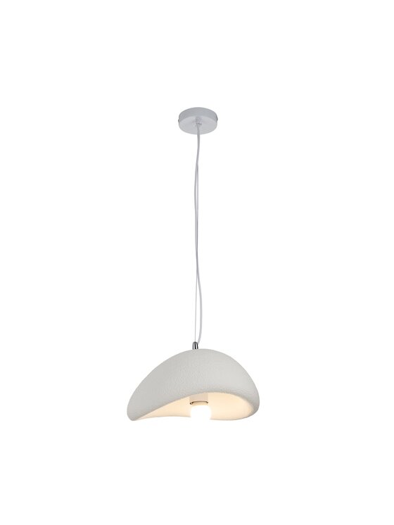 MIAhome MIAhome Lampa wisząca Japandi biała 30 cm Biały