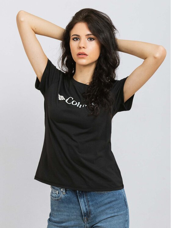 Columbia Columbia T-Shirt EL2191-011 R. S Czarny Regular Fit