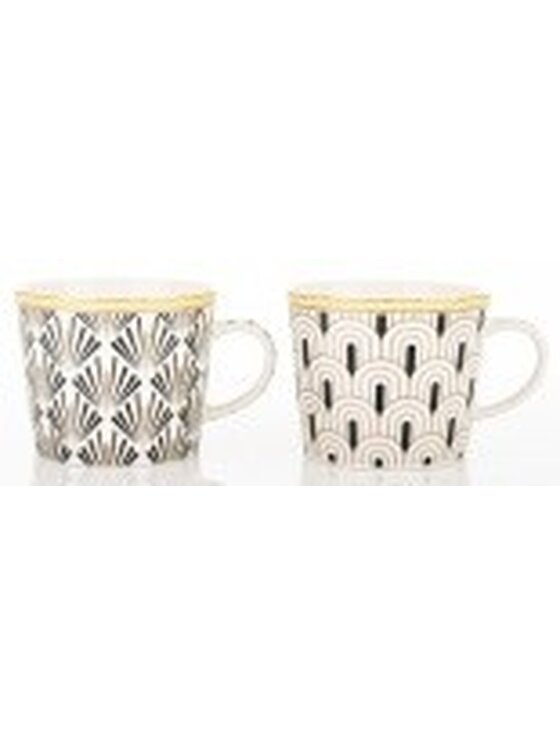 MIAhome MIAhome Zestaw 2 filiżanek porcelanowych ze spodeczkiem DIVERSO Biały
