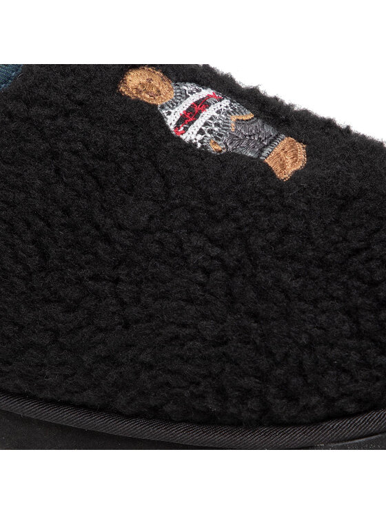 Polo Ralph Lauren Polo Ralph Lauren Παντόφλες Σπιτιού Charlotte Scuff Bear RF103286 Μαύρο