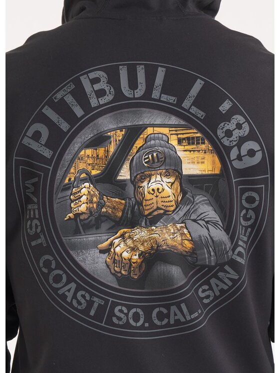 PITBULL PITBULL Bluza Bluza rozpinana z kapturem DRIVING 3XL Czarny Regular Fit