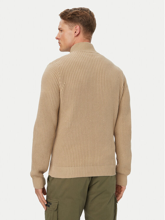 Aeronautica Militare Aeronautica Militare Strickjacke 262MA1664UL00409 Beige Regular Fit