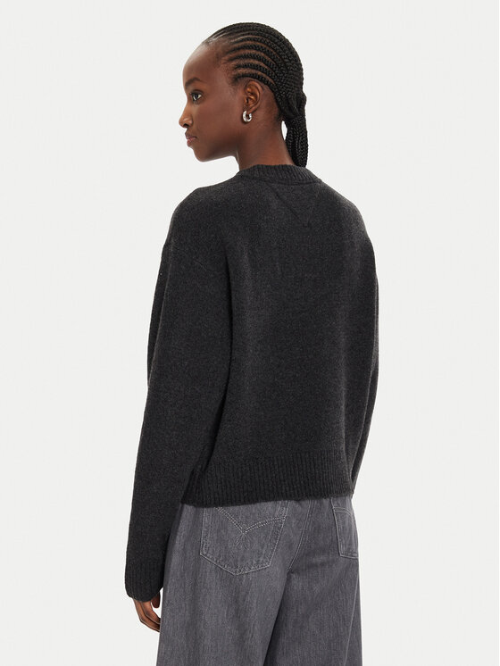 Tommy Jeans Tommy Jeans Пуловер Flag DW0DW18681 Черен Relaxed Fit