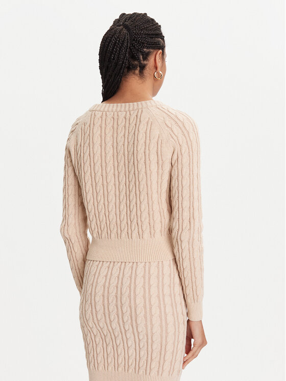 Guess Guess Kardigan W5YR15 Z3OU0 Bež Regular Fit