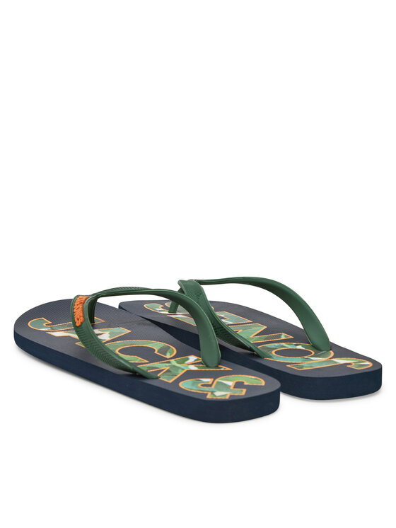 Jack&Jones Jack&Jones Σαγιονάρες Jfwlogo Palm Print Flip Flop Ln 12230642 Σκούρο μπλε