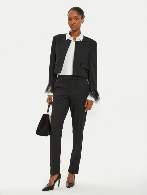 Marella Marella Riidest püksid Sofocle 2423136182 Must Regular Fit