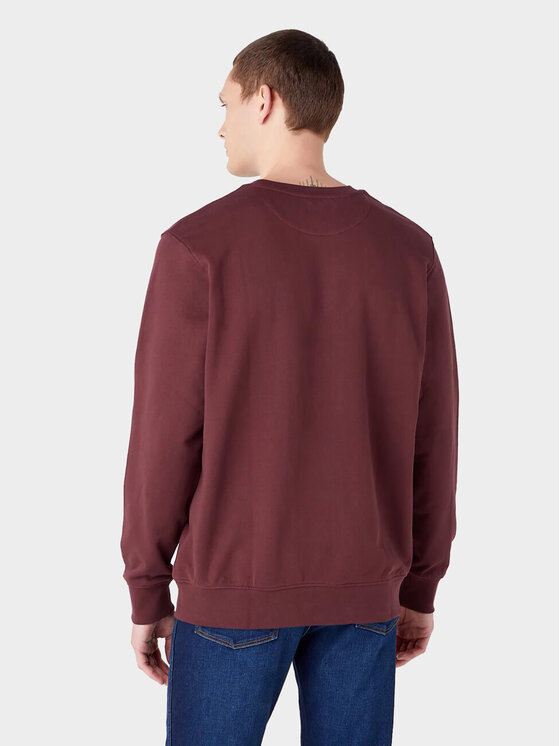 Wrangler Wrangler Bluza GRAPHIC CREW Brązowy Regular Fit